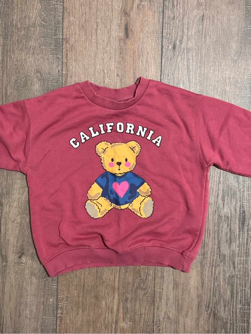 Kids California Bear Graphic Sweatshirt - Pink